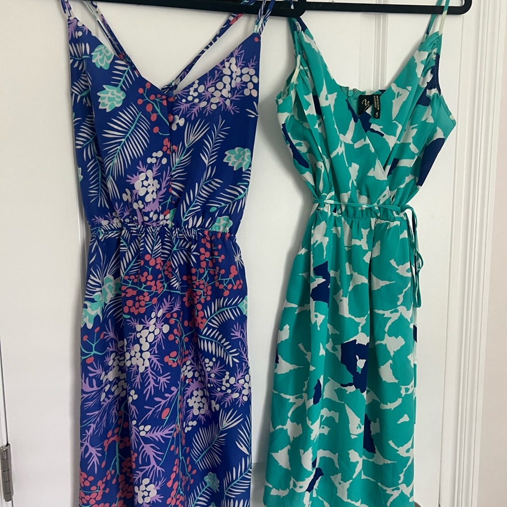 Yumi Kim Blue and Pink Floral Dress